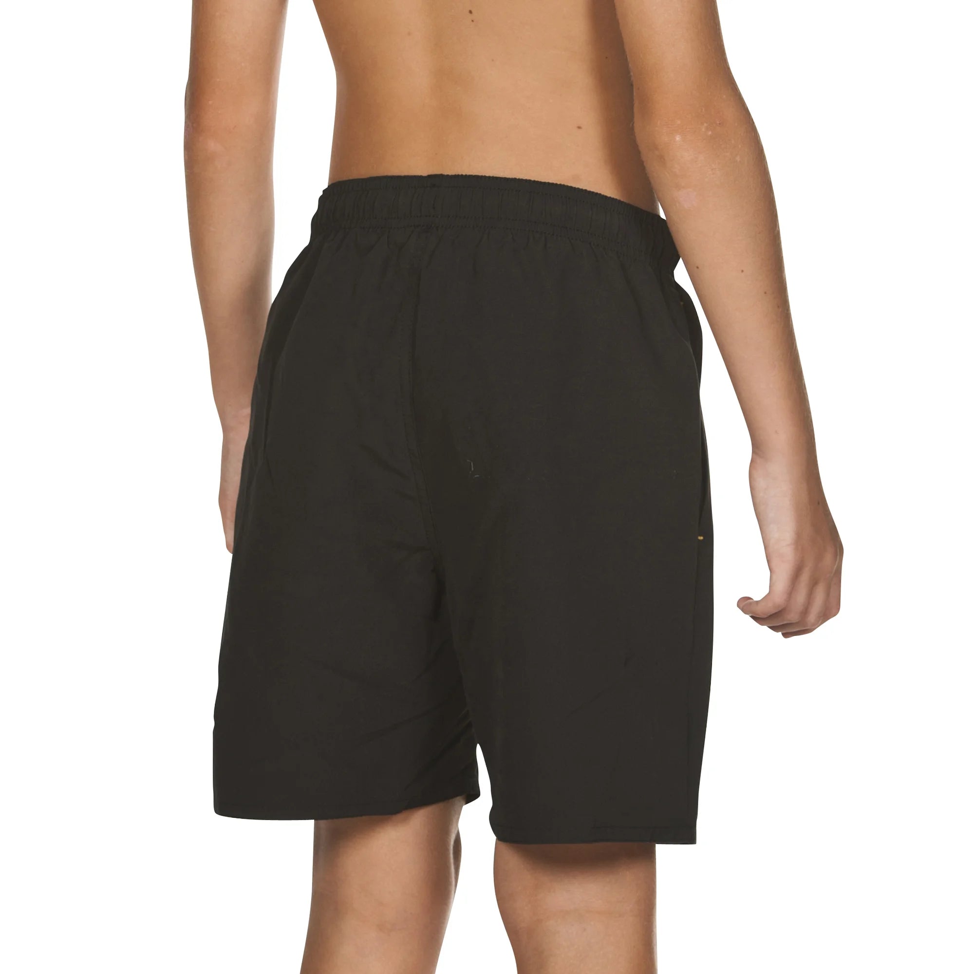 Arena Boys Junior Beach Swimwear Long Bermuda Festival Black Lily Yellow Length 42cm