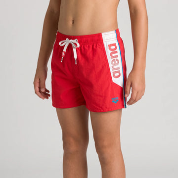Arena Boys Beach Swim Shorts Aurora Red White Dark Tur 32cm