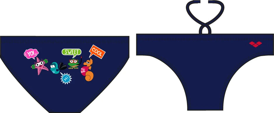Arena Boys Training Swim Briefs AWT Water Tribes Navy