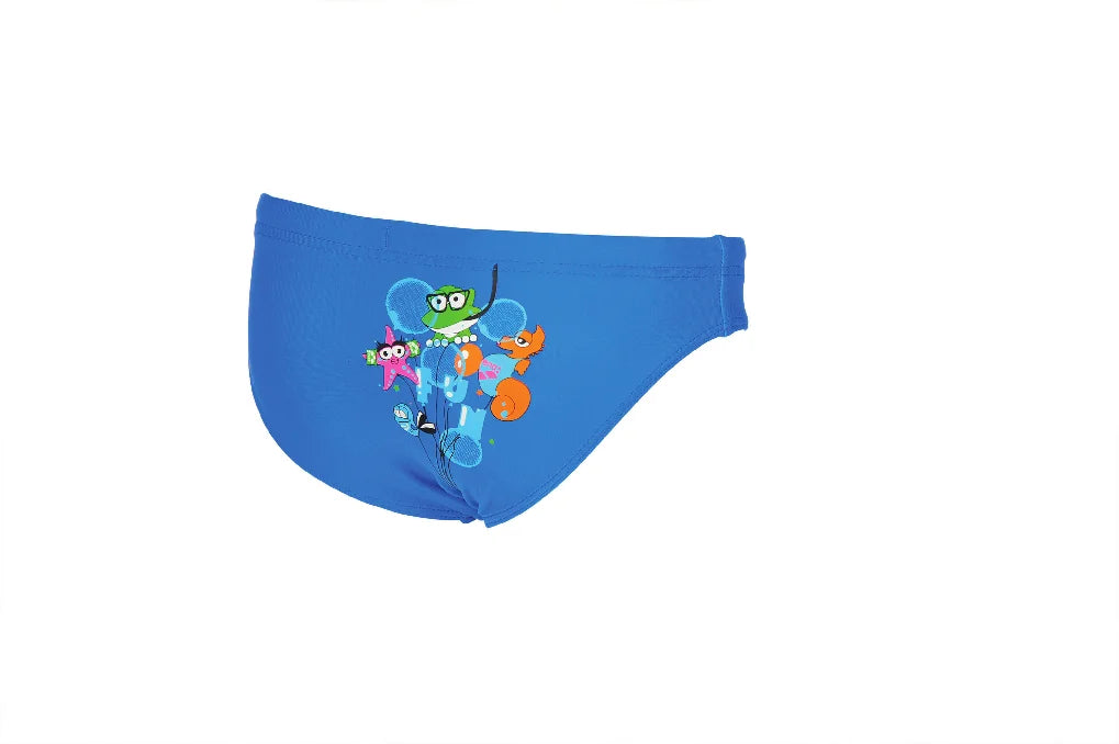 Arena Boys Training Swim Briefs Water Tribes Blue