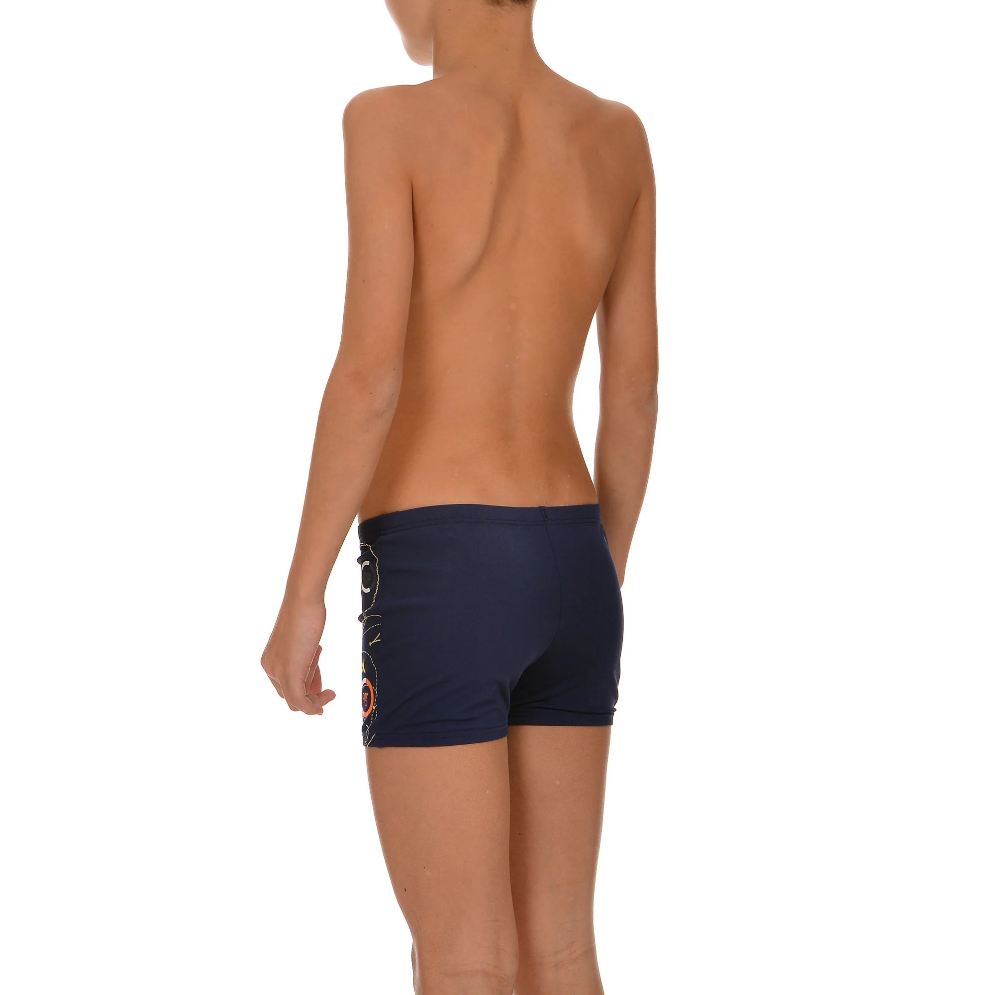 Arena Boys Training Swim Shorts Jumping Navy Turquoise