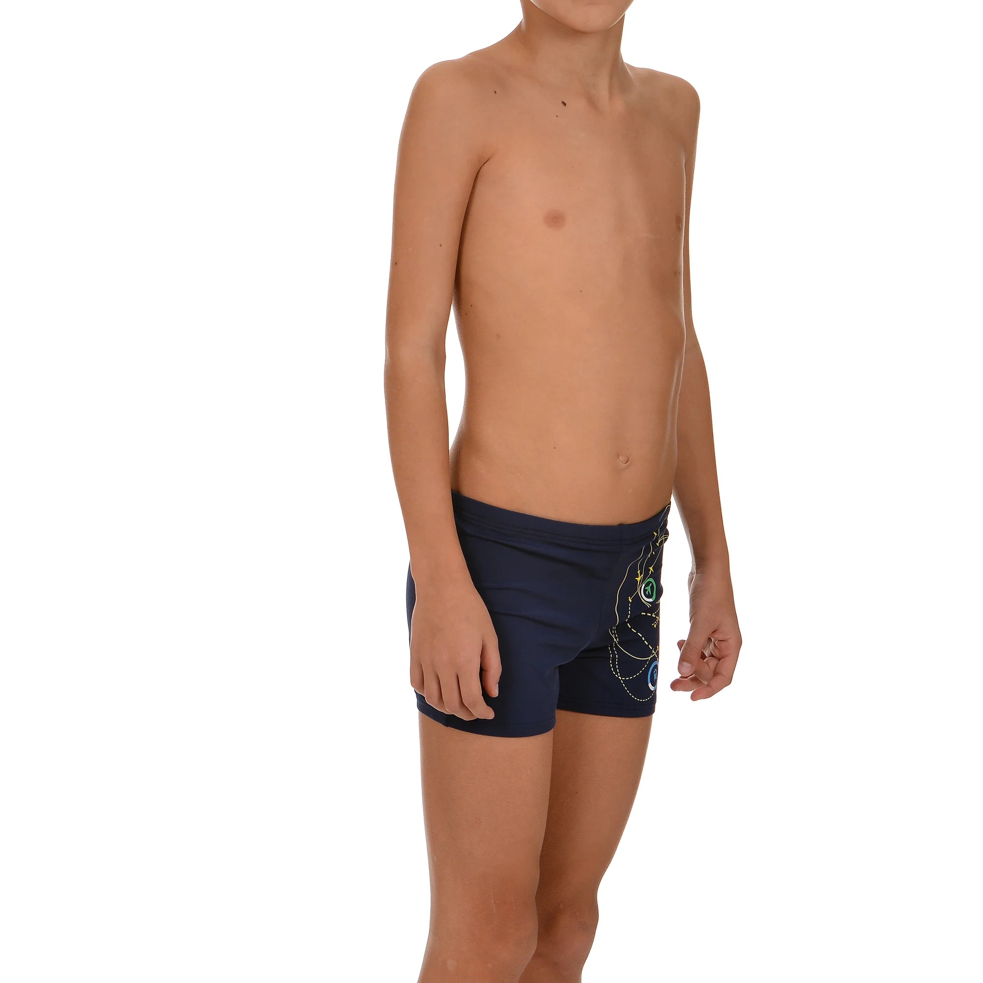 Arena Boys Training Swim Shorts Jumping Navy Turquoise