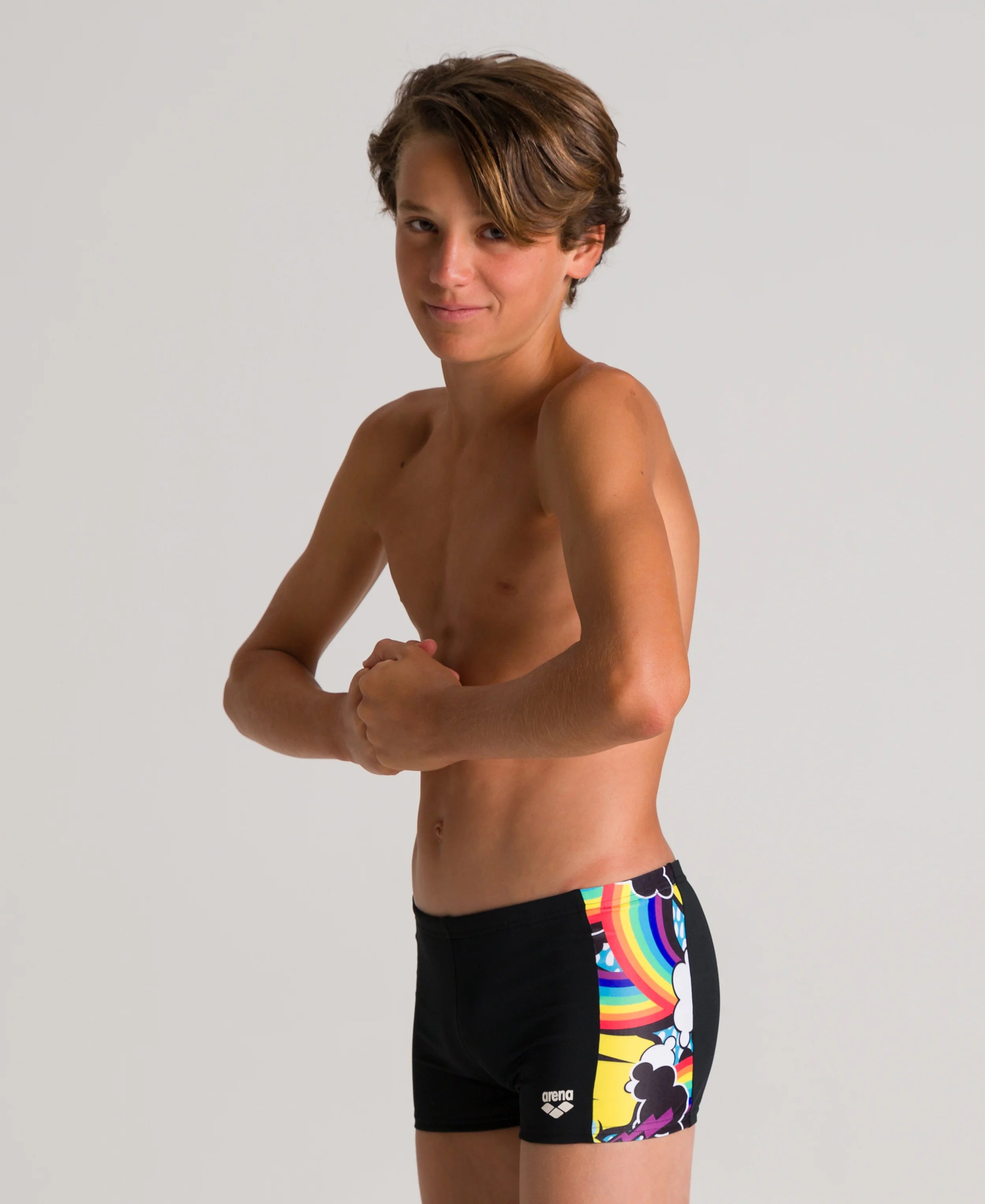 Arena Boys Training Swim Shorts Rainbows
