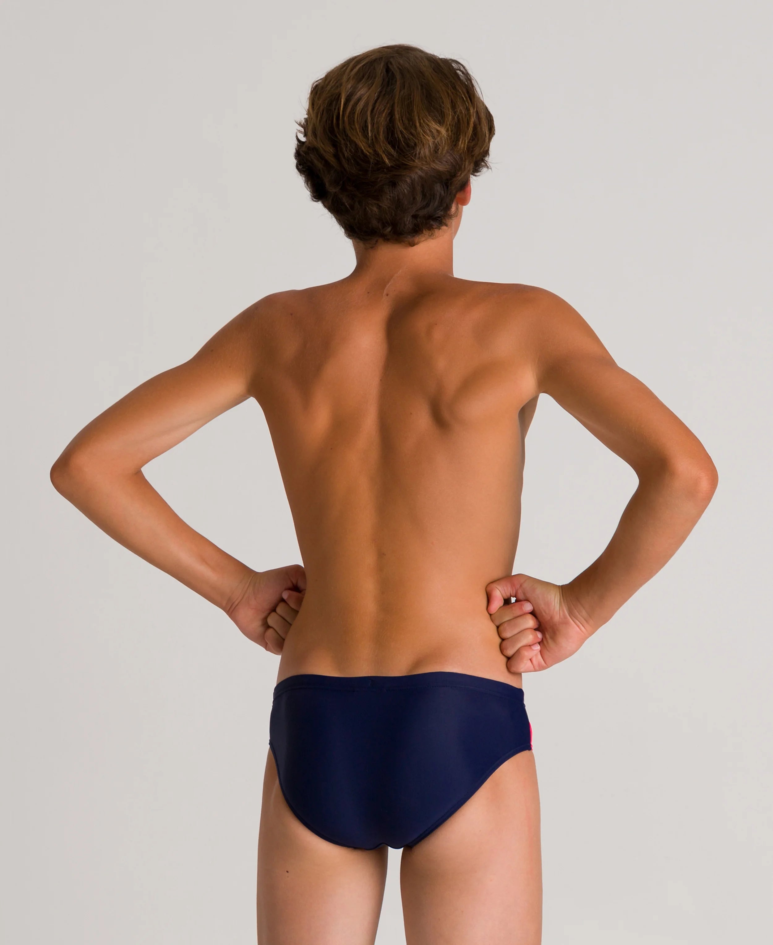 Arena Boys Training Swim Briefs Ren Navy Shark Fluo Red
