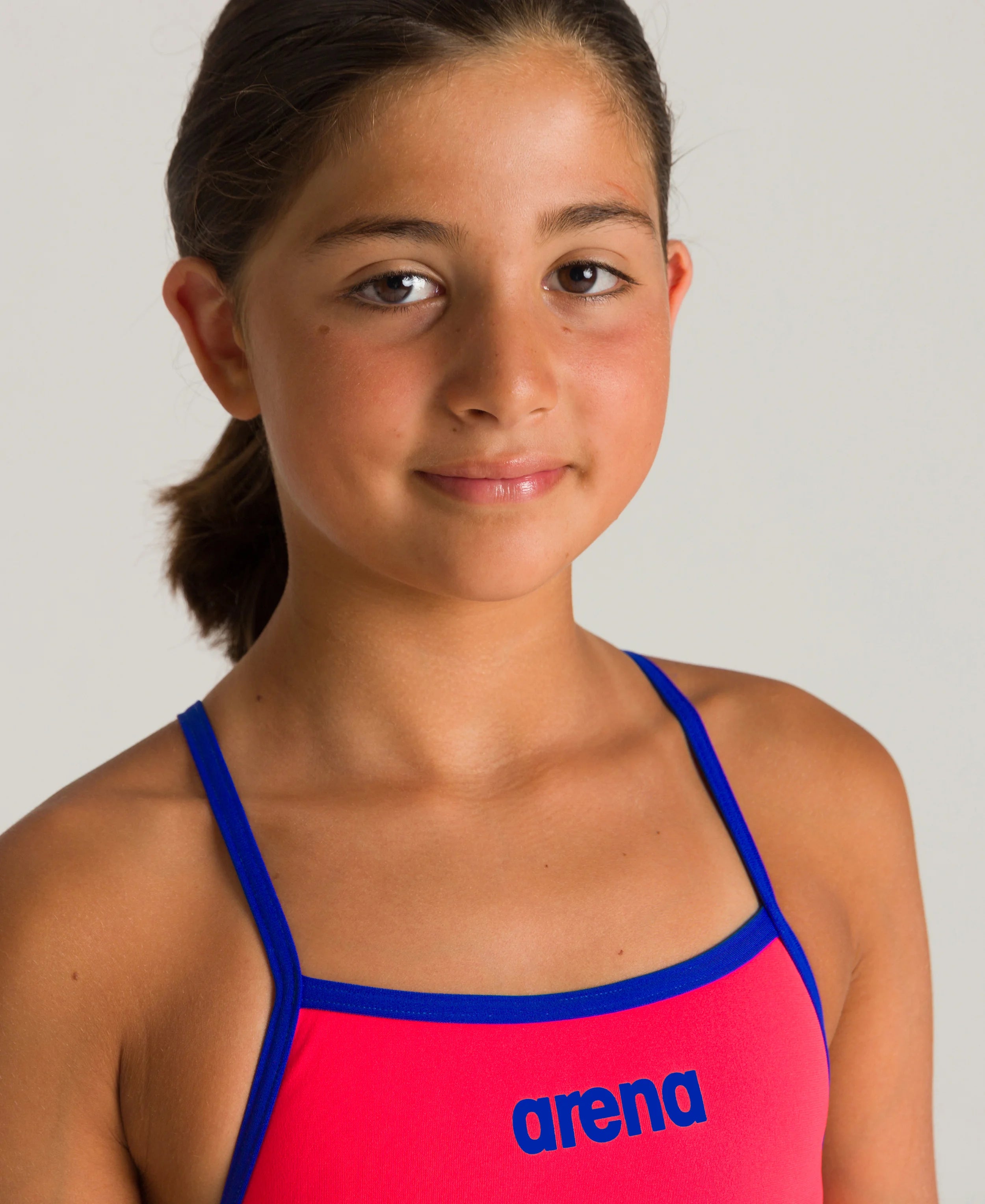 Arena Girls Training Swimwear One Piece Lightdrop Back Red