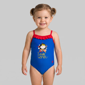 Arena Girls One Piece Training Swimwear Lightdrop Back Wonder Woman Rouche