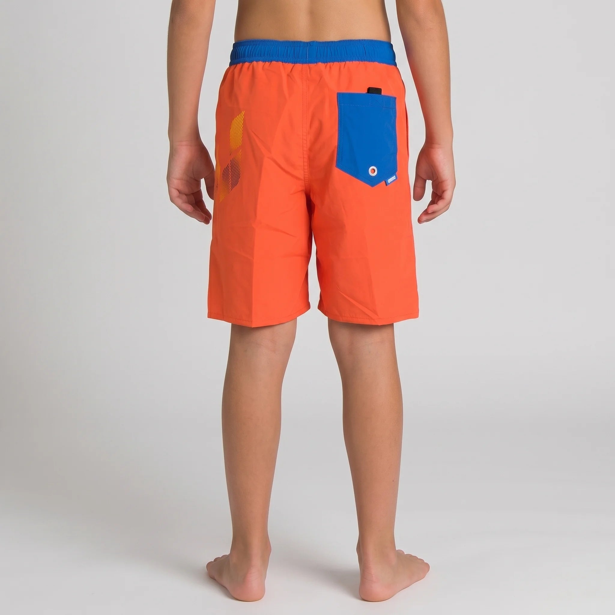Arena Boys Beachwear Swim Bermudas Big Logo Mango Royal 32cm