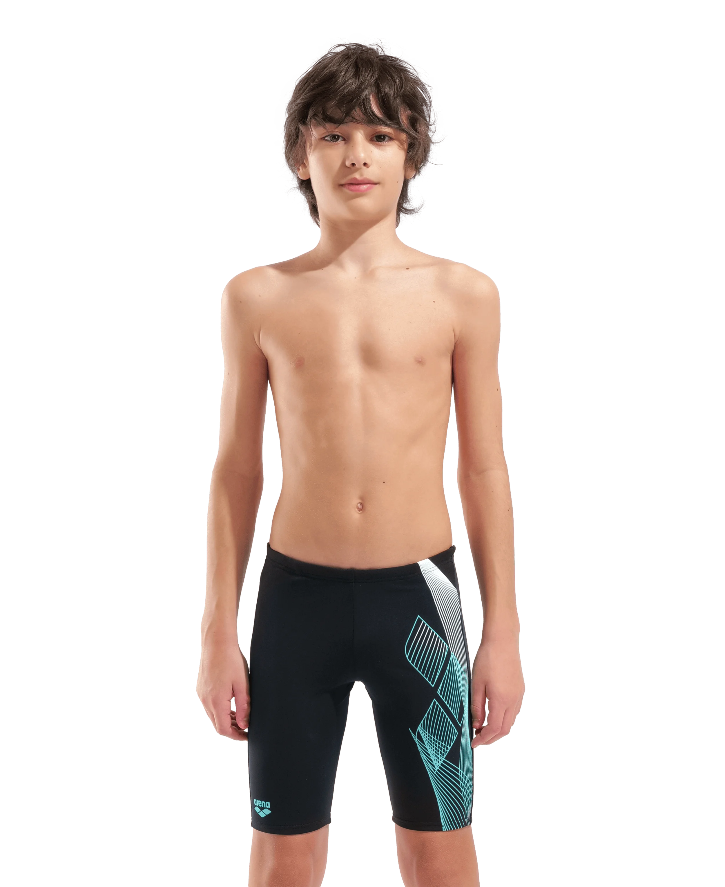 Arena Boys Training Swim Jammers Sea Water Black