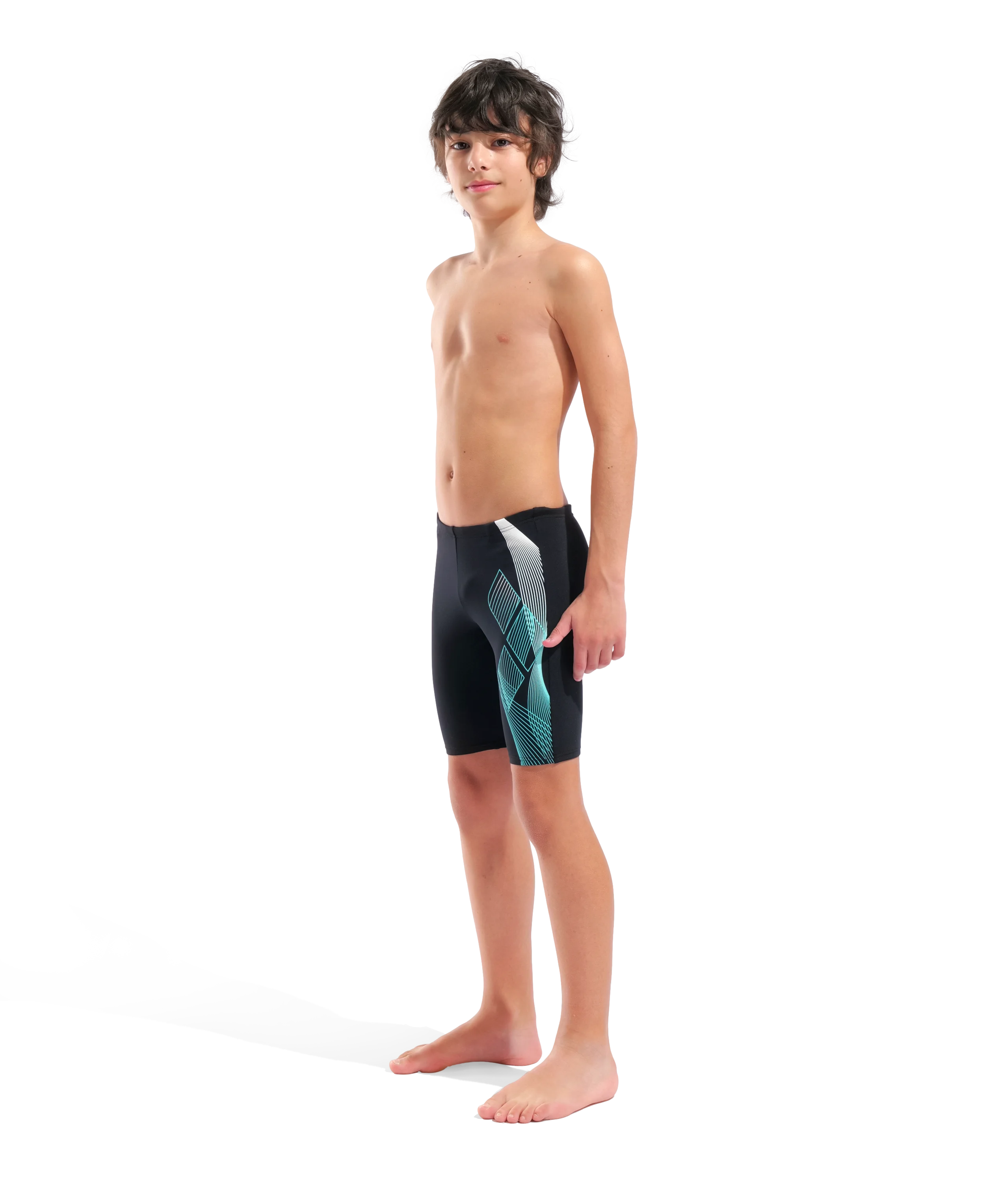 Arena Boys Training Swim Jammers Sea Water Black