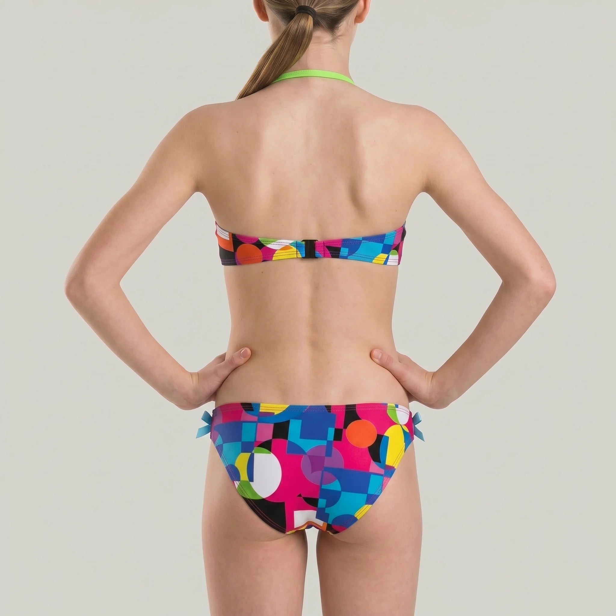 Arena Girls Beachwear Two Piece Marble Bandeau