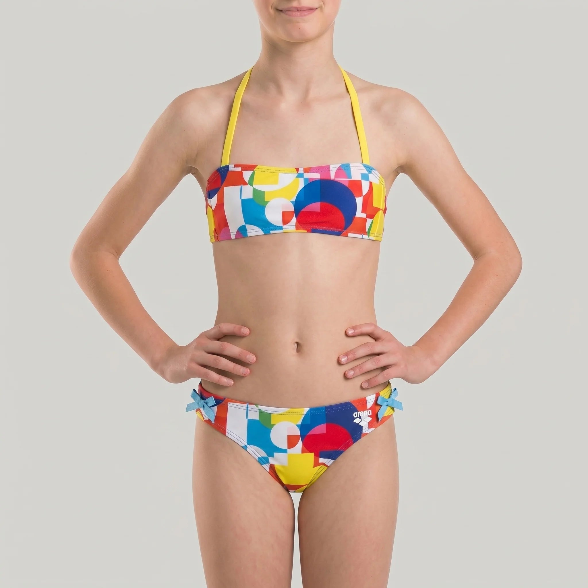 Arena Girls Beachwear Two Piece Marble Bandeau
