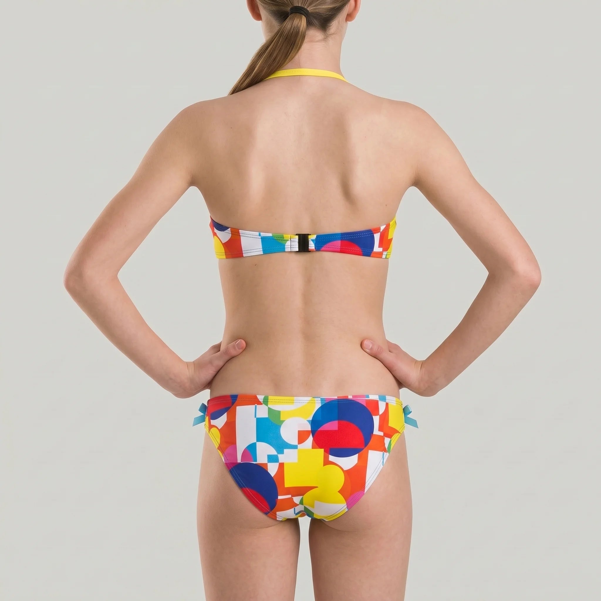 Arena Girls Beachwear Two Piece Marble Bandeau