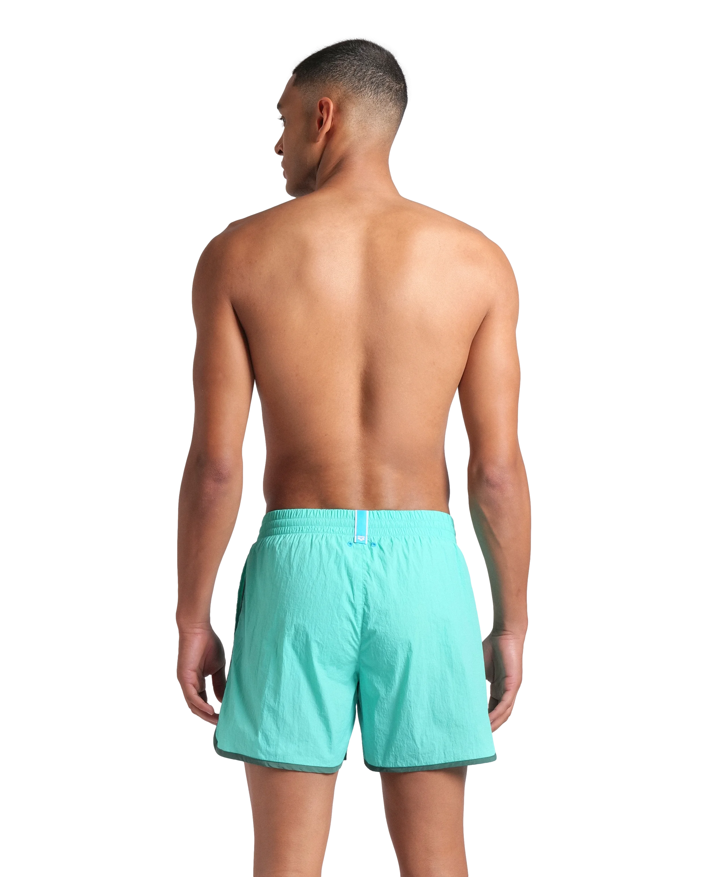 Arena Men Beach Swimwear Big Logo Borders Short Length 36.5cm