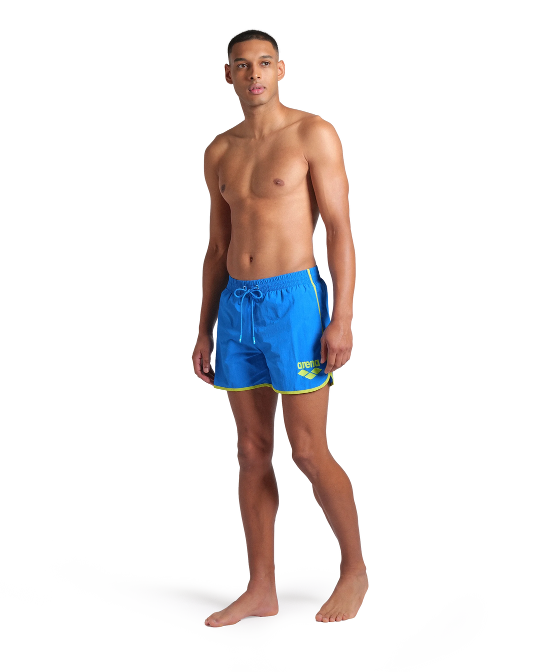 Arena Men Beach Swimwear Big Logo Borders Short Length 36.5cm