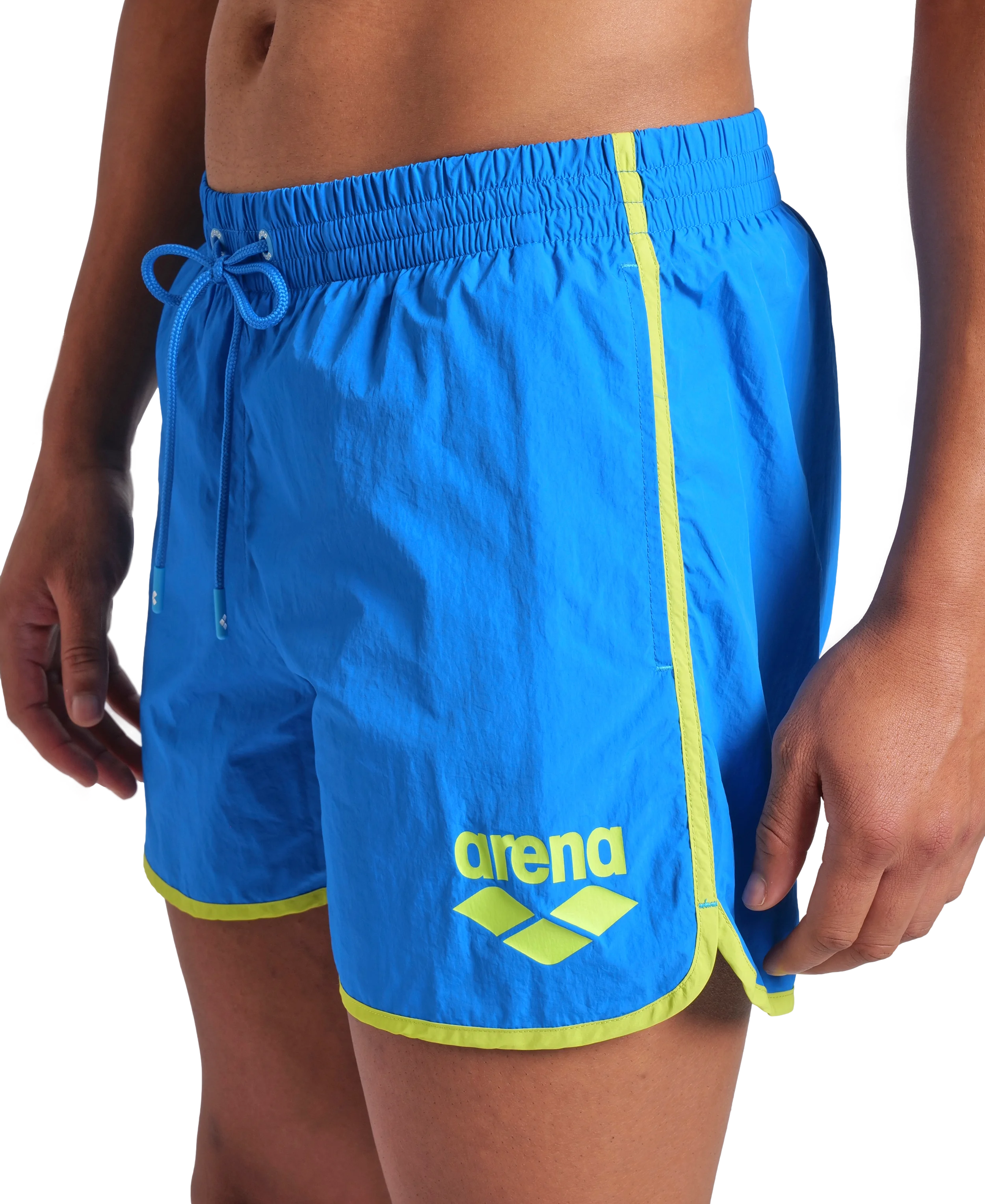 Arena Men Beach Swimwear Big Logo Borders Short Length 36.5cm