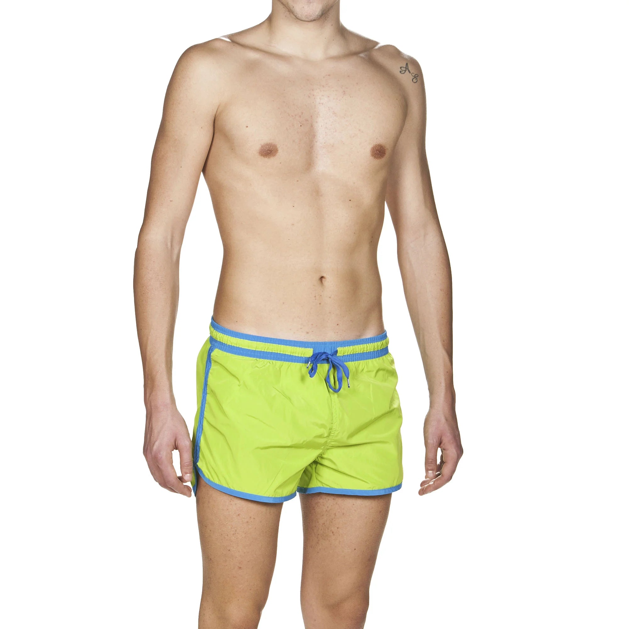 Arena Men Beach Swimwear Borders Hydrophobic X-Short Leaf Turquoise Length 32cm