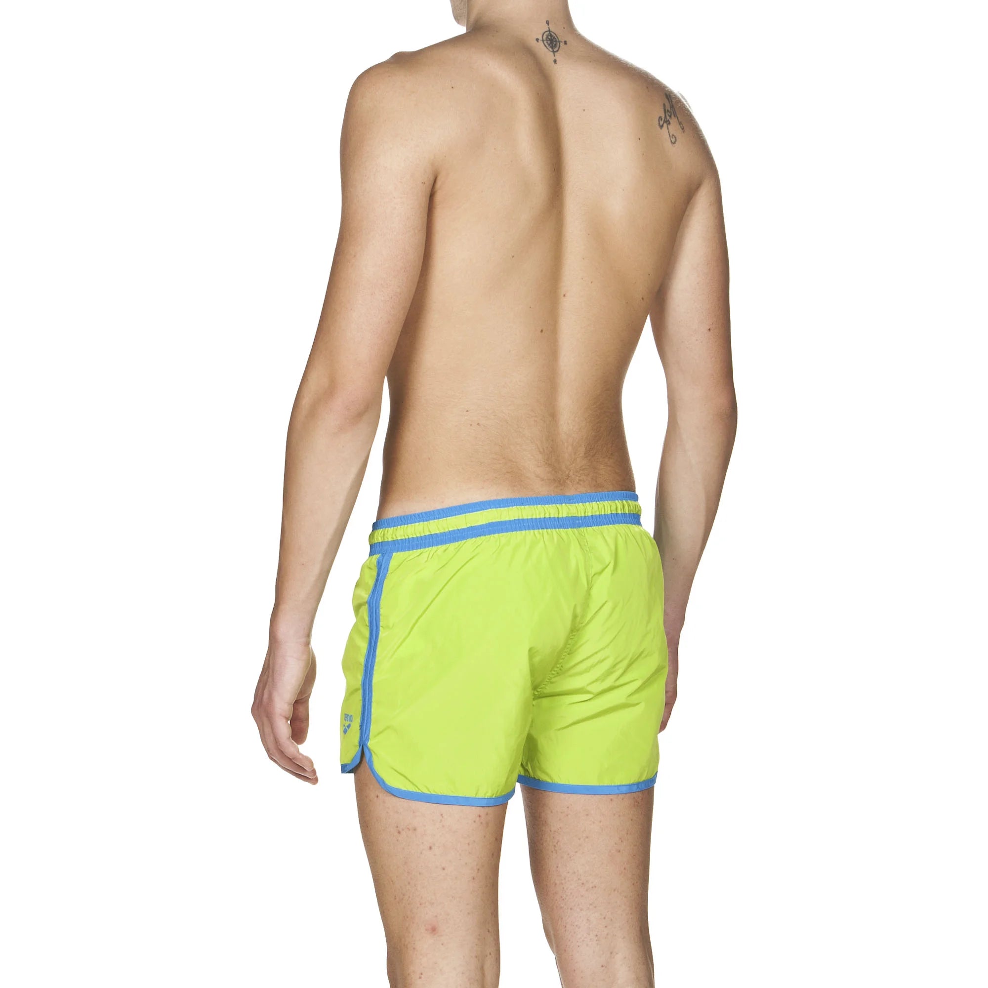 Arena Men Beach Swimwear Borders Hydrophobic X-Short Leaf Turquoise Length 32cm