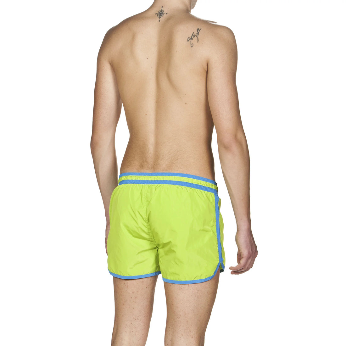 Arena Men Beach Swimwear Borders Hydrophobic X-Short Leaf Turquoise Length 32cm