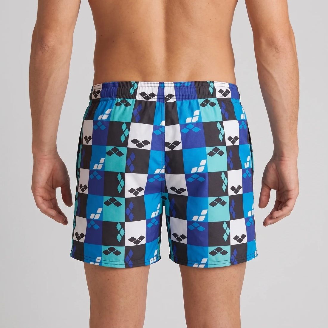 Arena Men Beachwear Swim Boxers Factory Danube Blue Multi 41.5cm