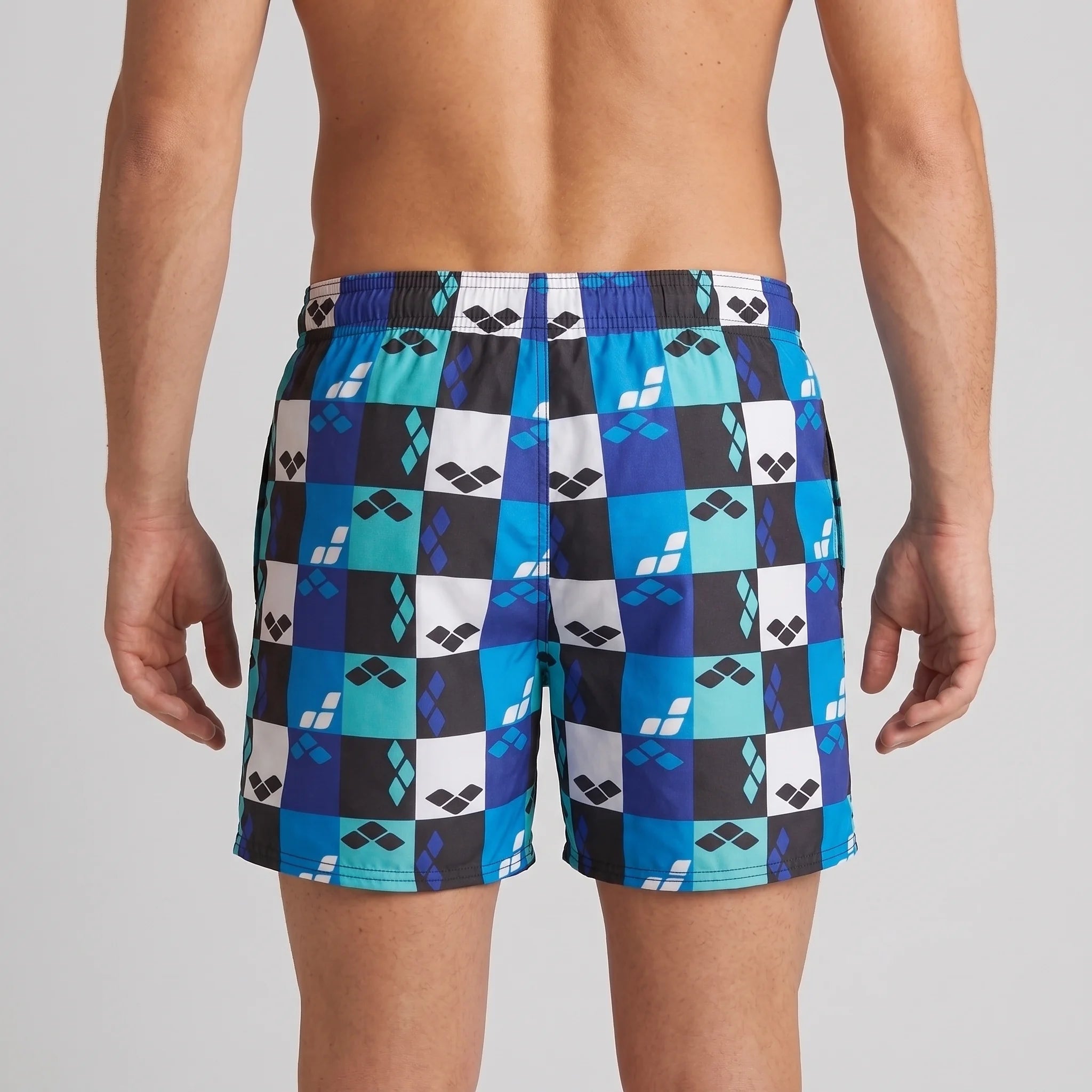 Arena Men Beachwear Swim Boxers Factory Danube Blue Multi 41.5cm