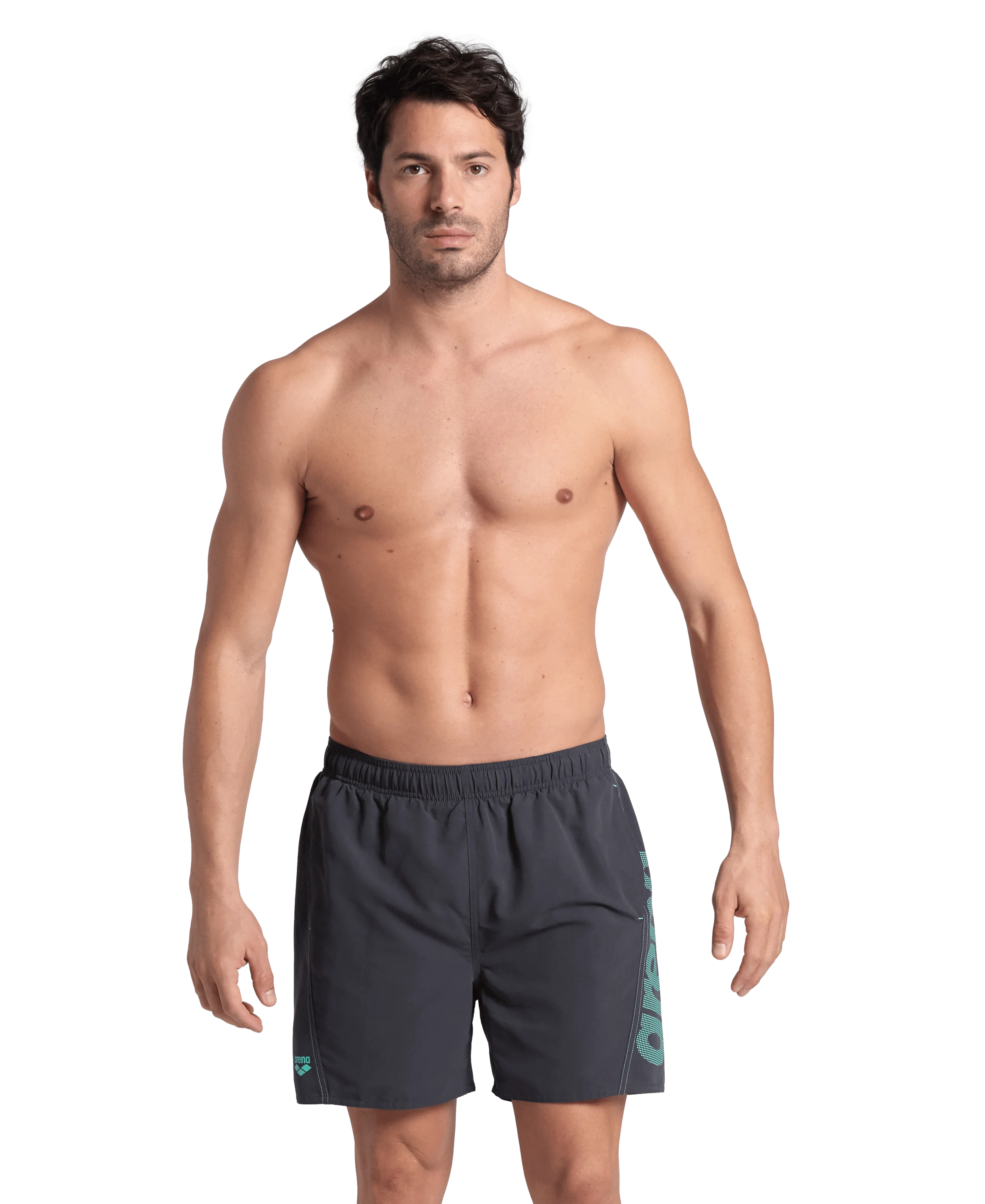 Arena Men Beach Swimwear Boxer Logo Fundamentals Recycled Fabric Length 41.5cm