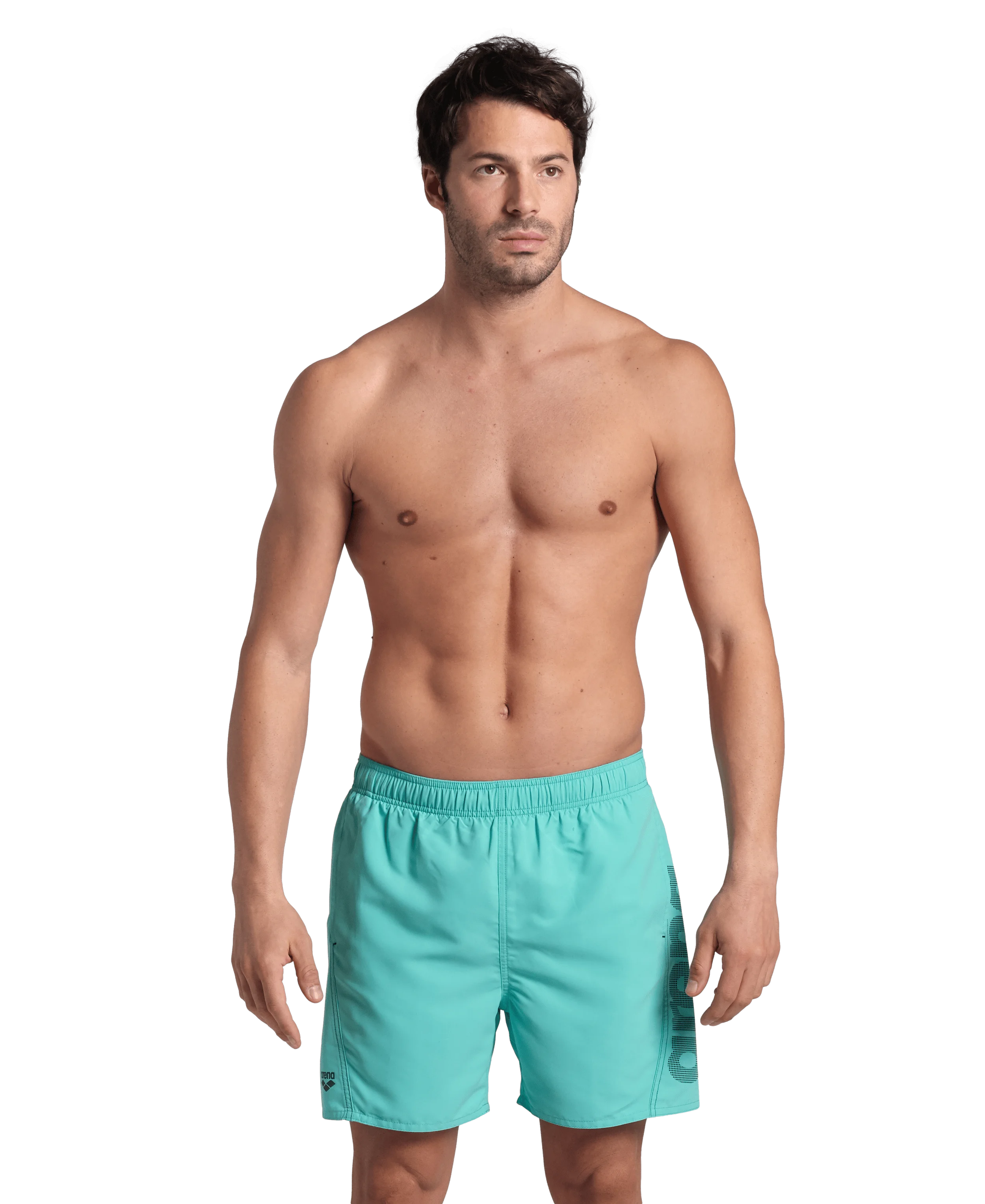 Arena Men Beach Swimwear Boxer Logo Fundamentals Recycled Fabric Length 41.5cm