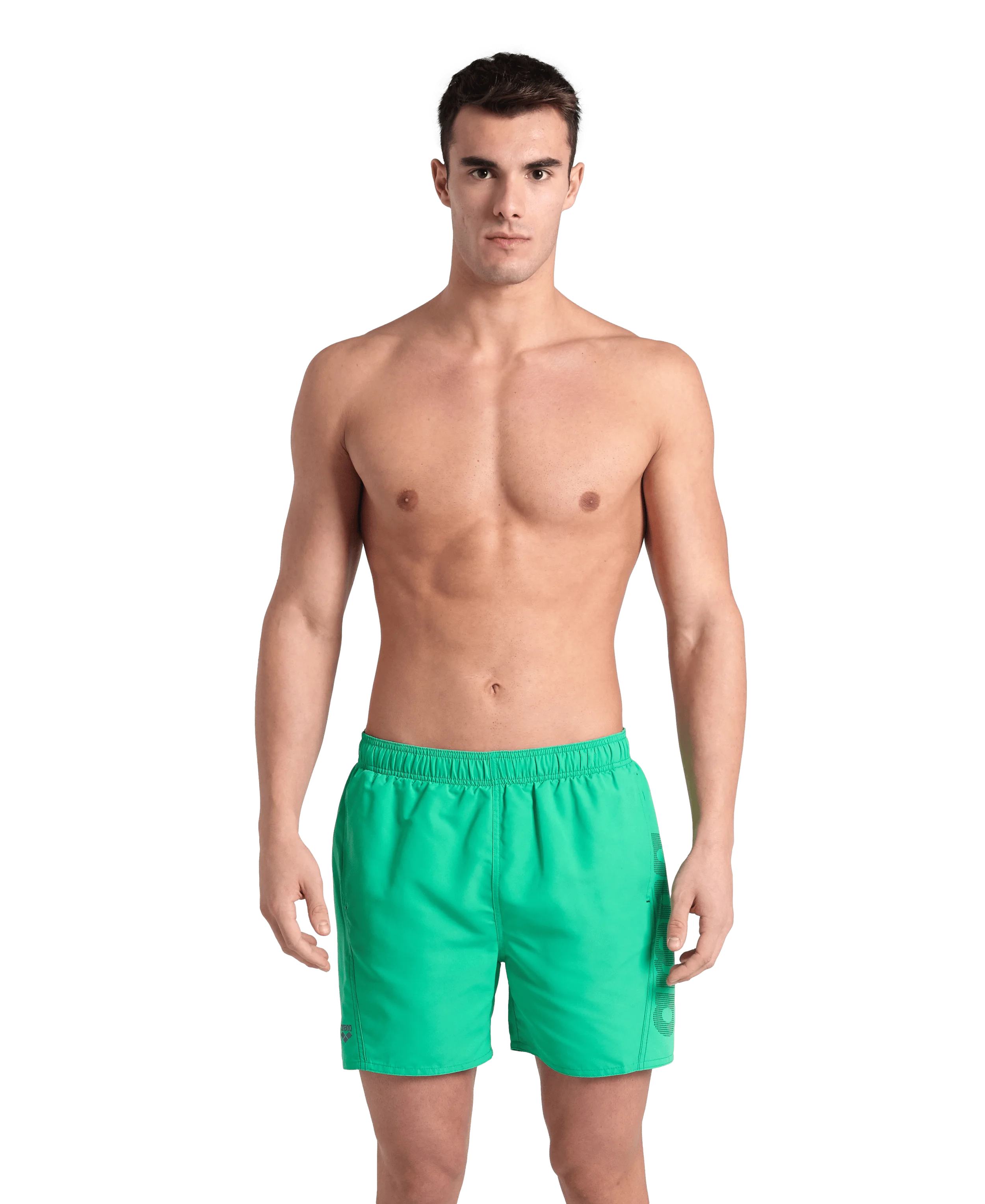 Arena Men Beach Swimwear Boxer Logo Fundamentals Recycled Fabric Length 41.5cm