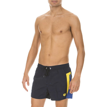 Arena Men Beach Swim X-Shorts Fundamentals Panels Navy Royal Yellow Star 32cm