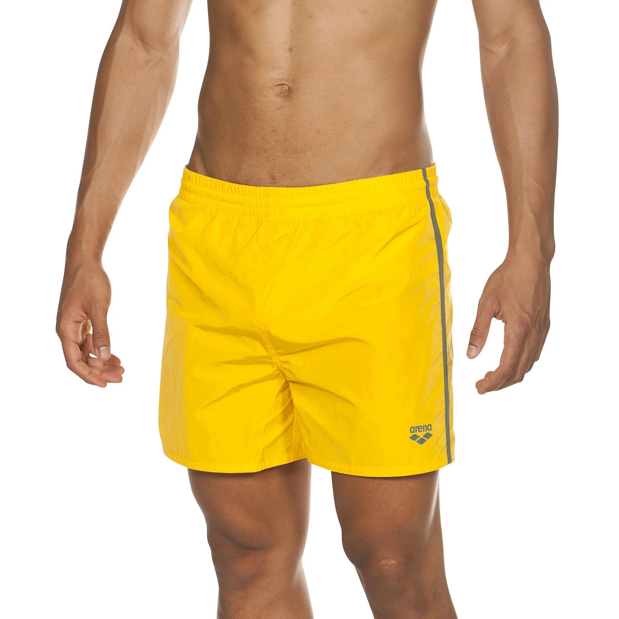 Arena Men Beach Swim Shorts Fundamentals Solid Lily Yellow Army 36.5cm