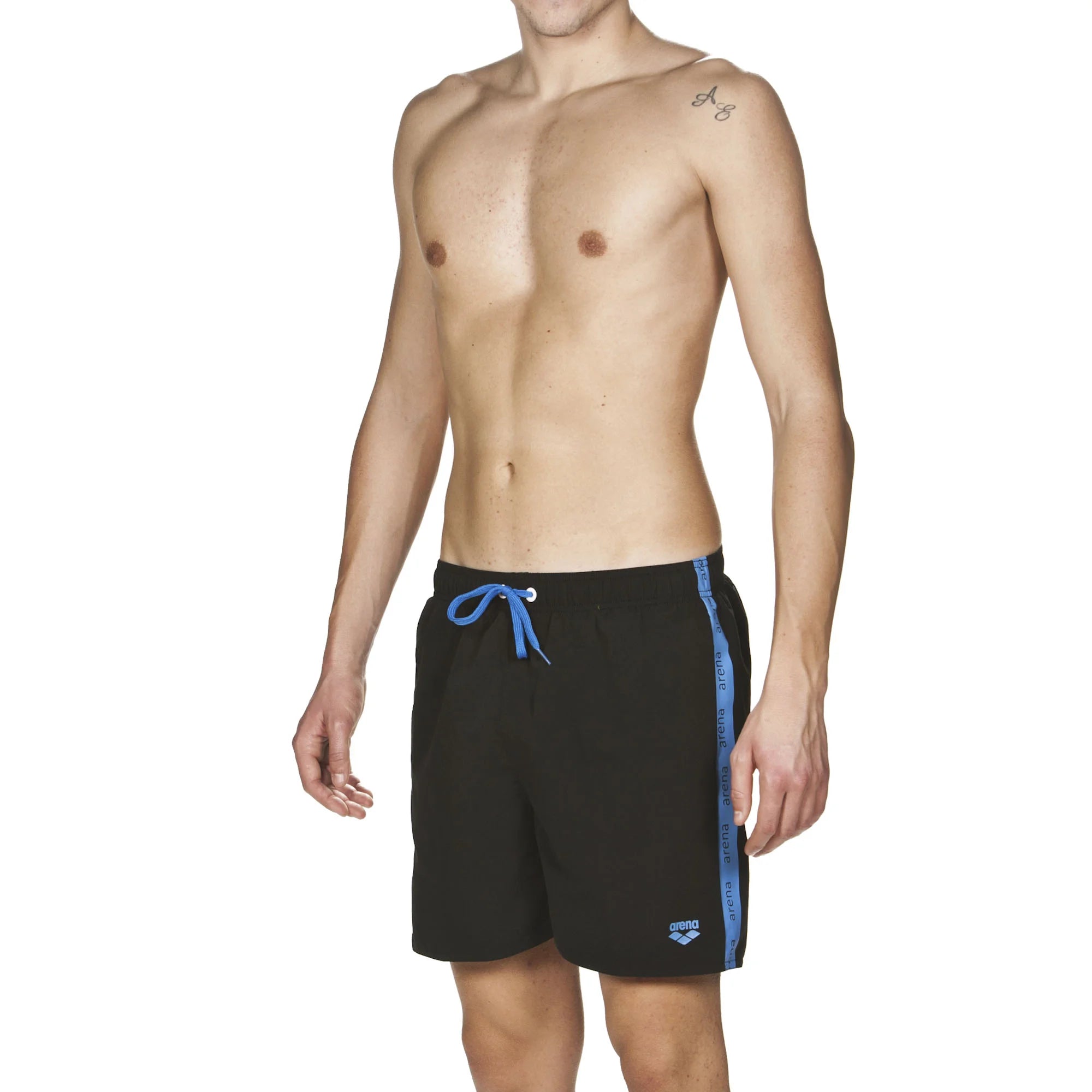 Arena Men Beachwear Swim Boxers Hyper Black Pix Blue 41.5cm