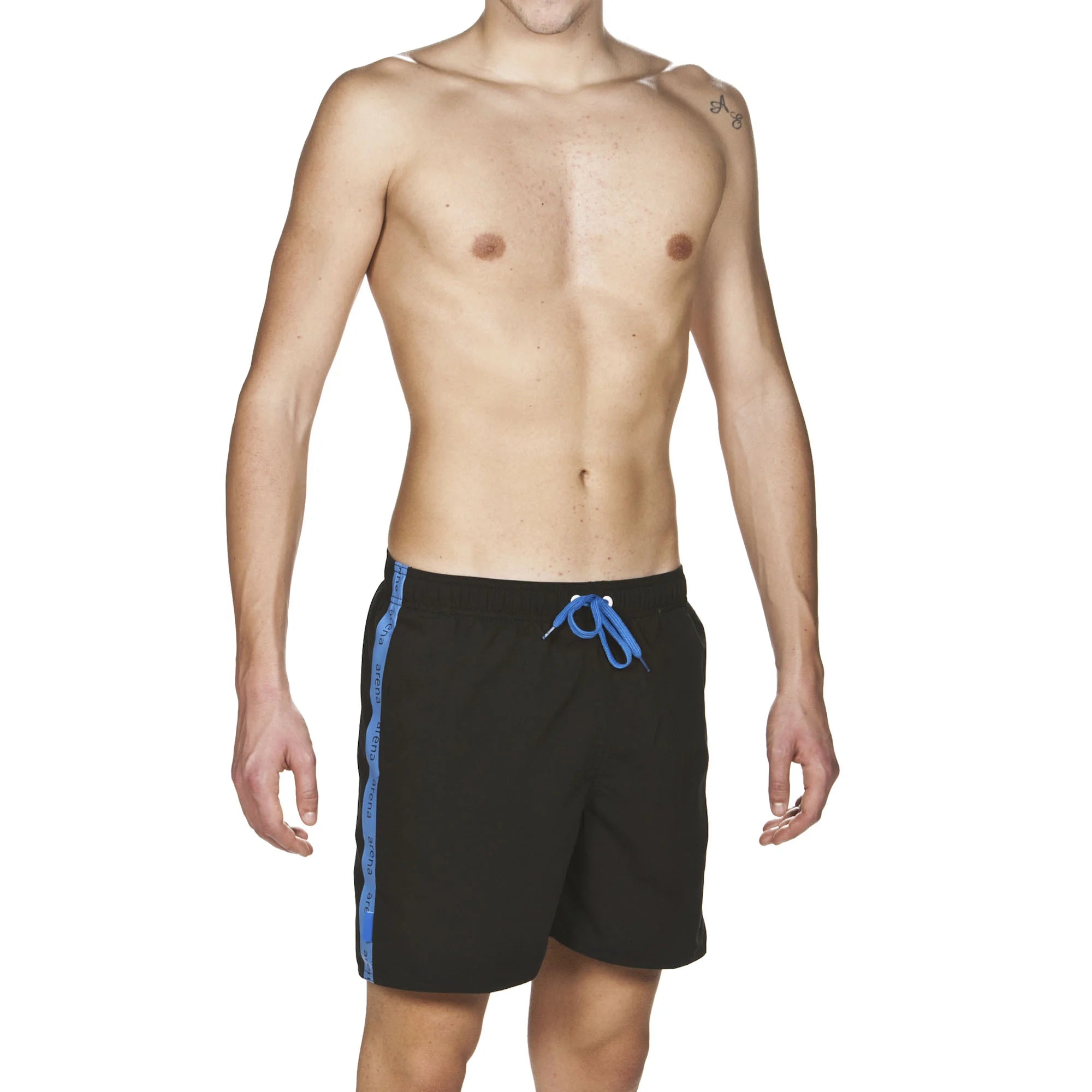 Arena Men Beachwear Swim Boxers Hyper Black Pix Blue 41.5cm