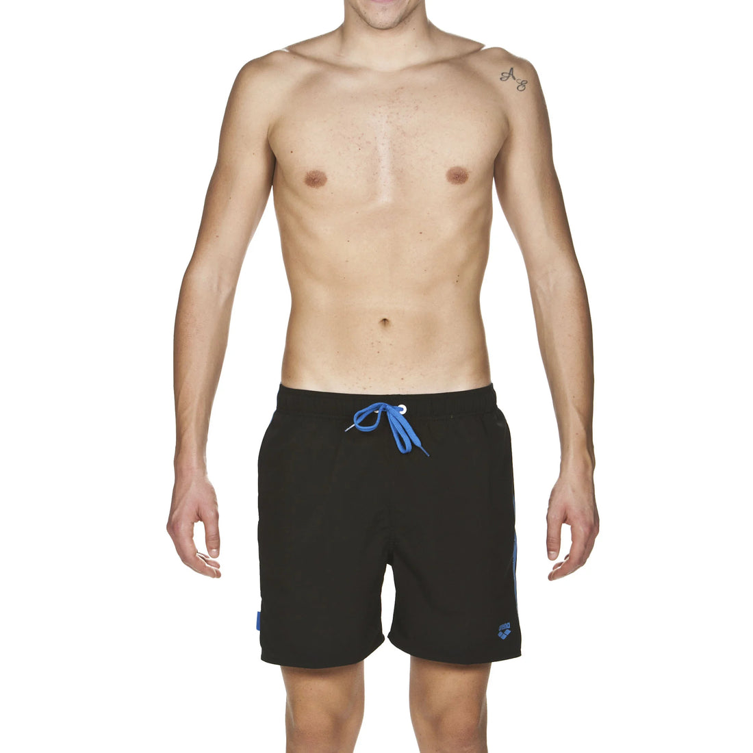 Arena Men Beachwear Swim Boxers Hyper Black Pix Blue 41.5cm
