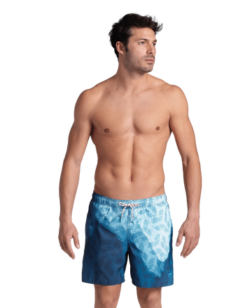 Arena Men Beachwear Swim Boxers Prints All Over White Water Monogram 41.5cm