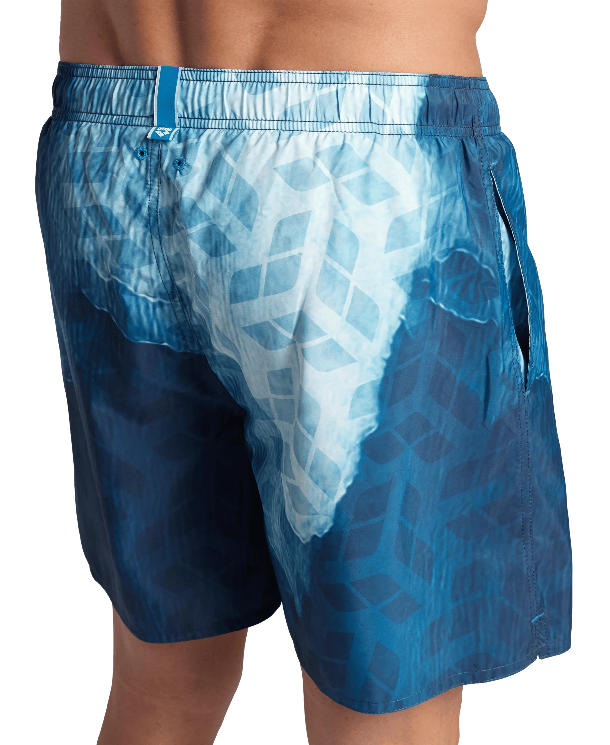 Arena Men Beach Swimwear Prints All Over Boxer White Water Monogram Length 41.5cm