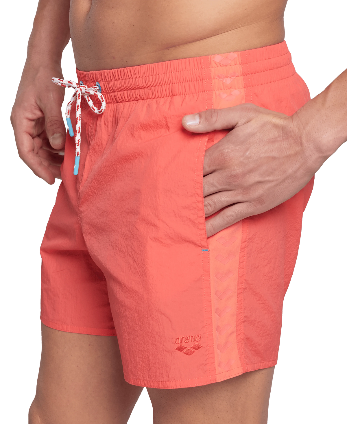 Arena Men Beachwear Swim Shorts Team Stripe Solid 36.5cm