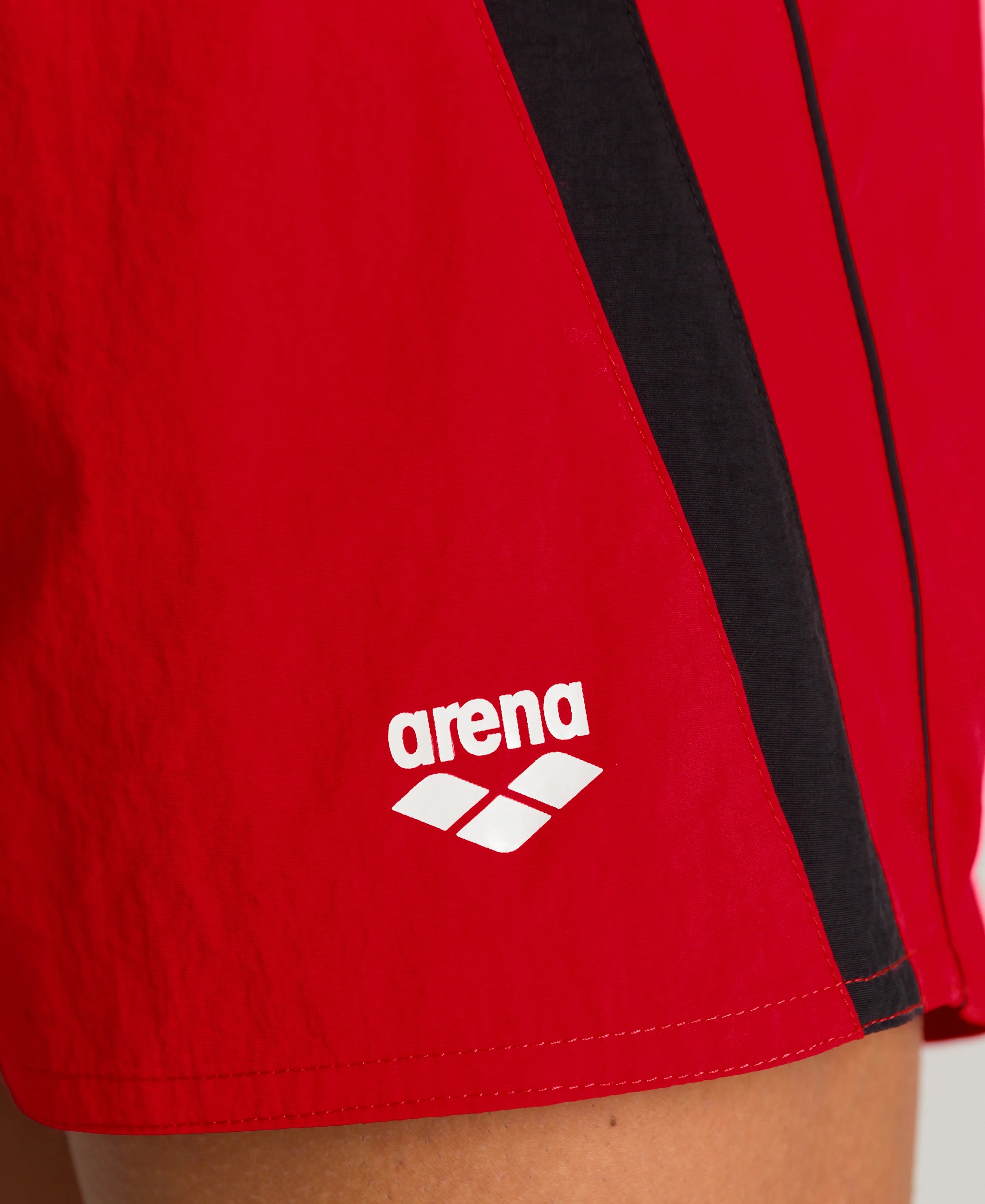 Arena Men Beach Swim Shorts Sideways Fluo Red Turquoise Black 36.5cm