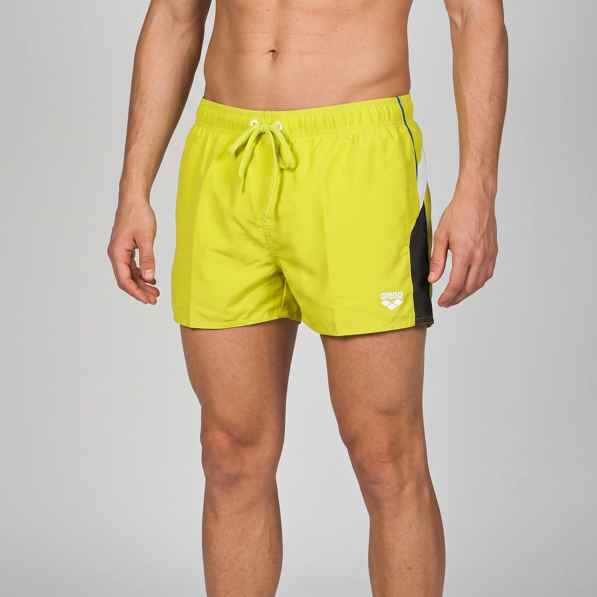 Arena Men Beach Swim X-Shorts Fundamentals Panels Soft Green White Asphalt Royal