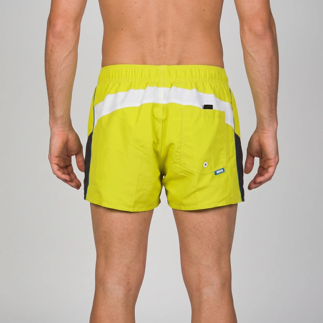 Arena Men Beachwear Swim X-Shorts Fundamentals Panels Soft Green White Asphalt Royal