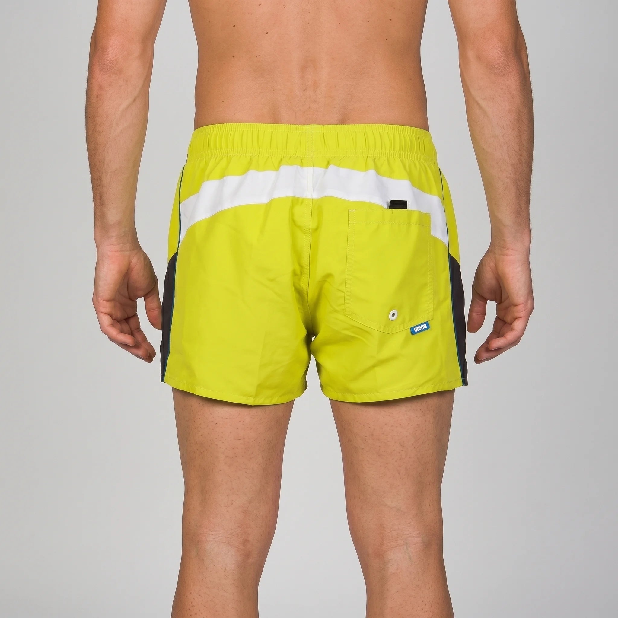 Arena Men Beach Swim X-Shorts Fundamentals Panels Soft Green White Asphalt Royal