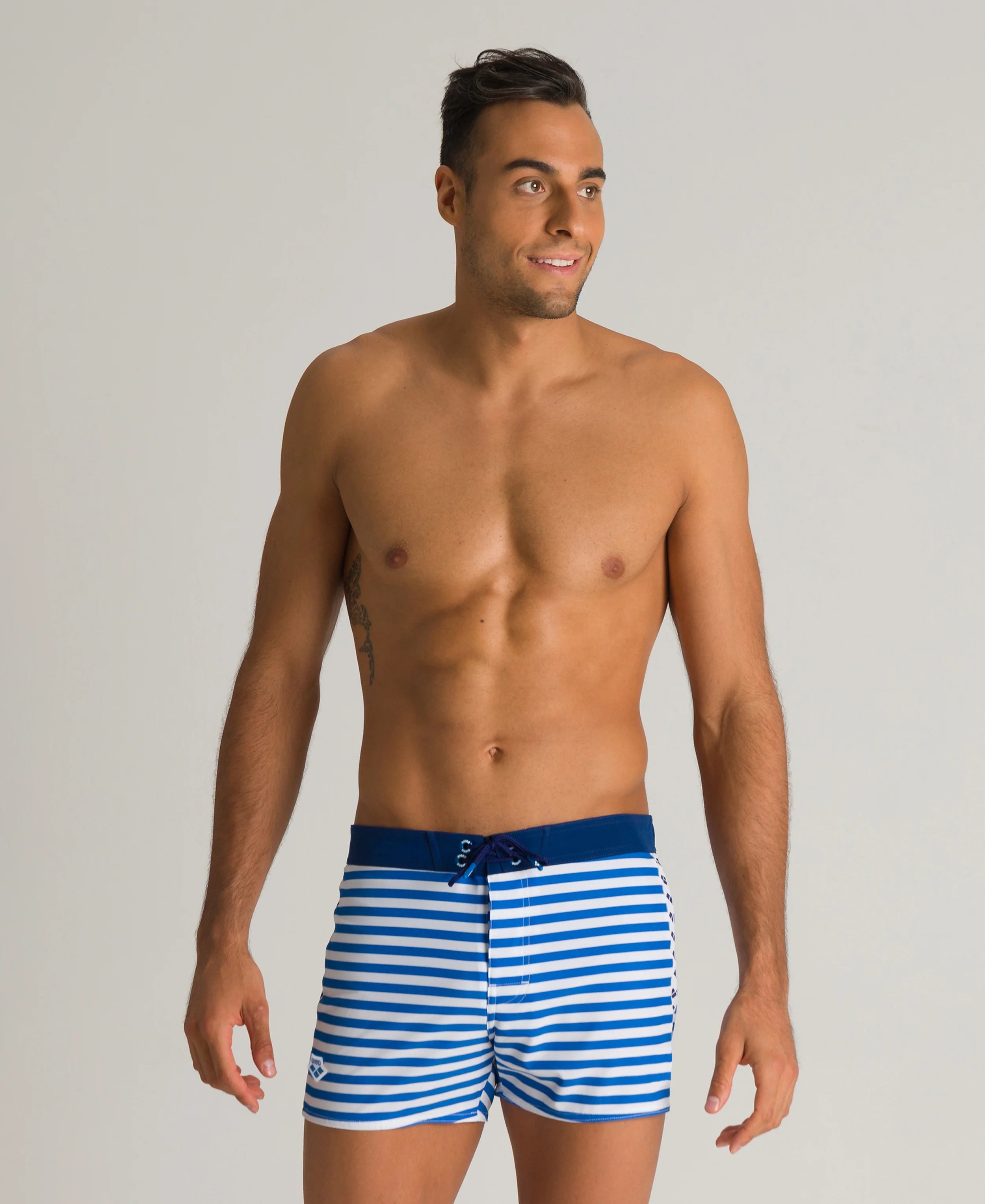 Arena Men Beach Swim X-Shorts Icons Printed Royal Navy White 32cm