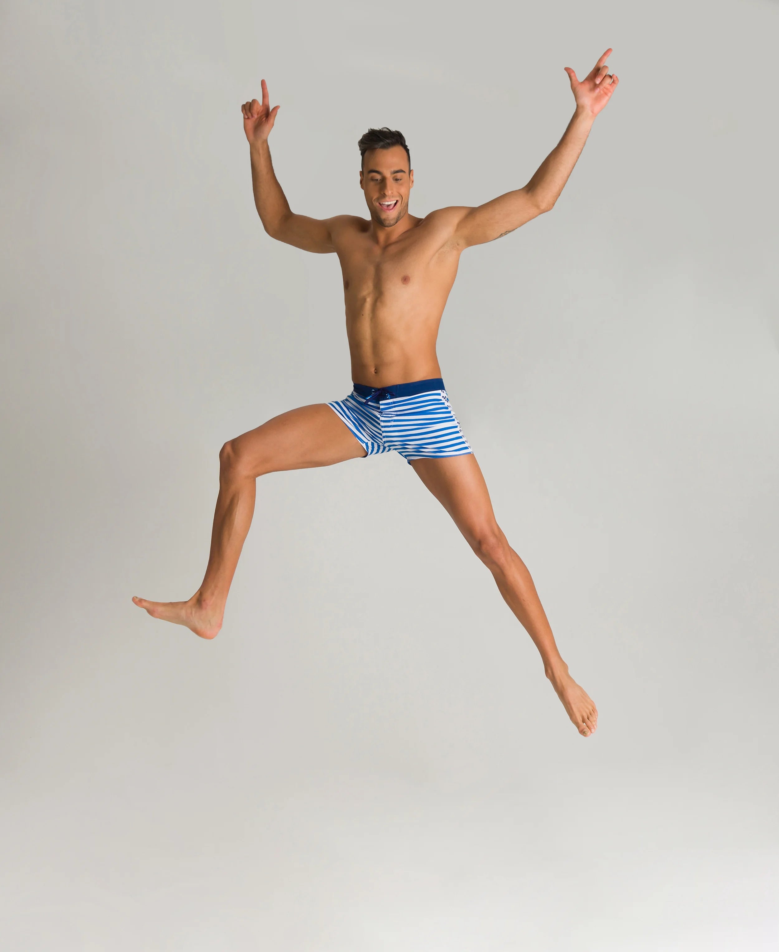 Arena Men Beach Swim X-Shorts Icons Printed Royal Navy White 32cm