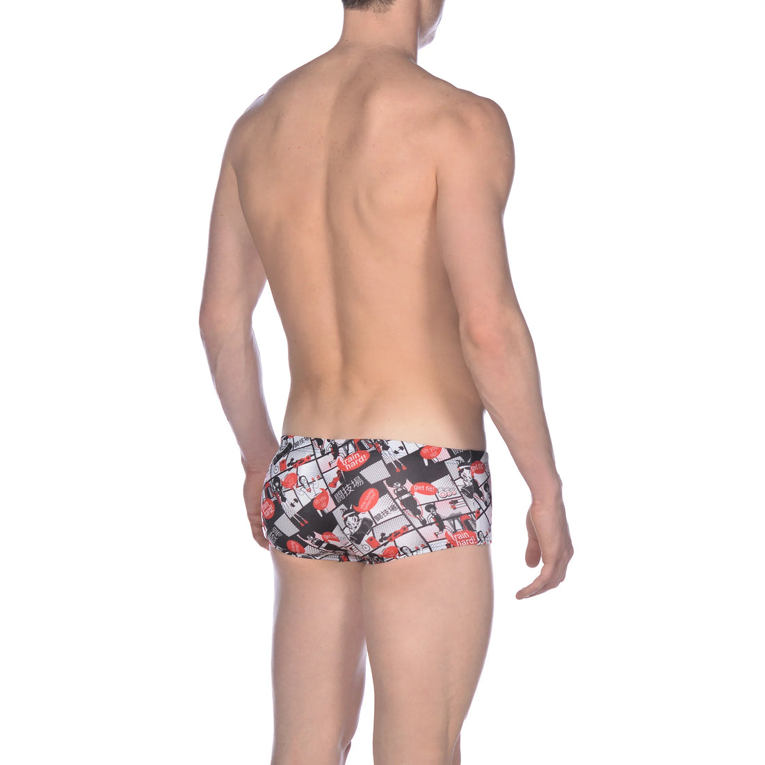 Arena Men Training Low Waist Swim Shorts Comics Race 17cm