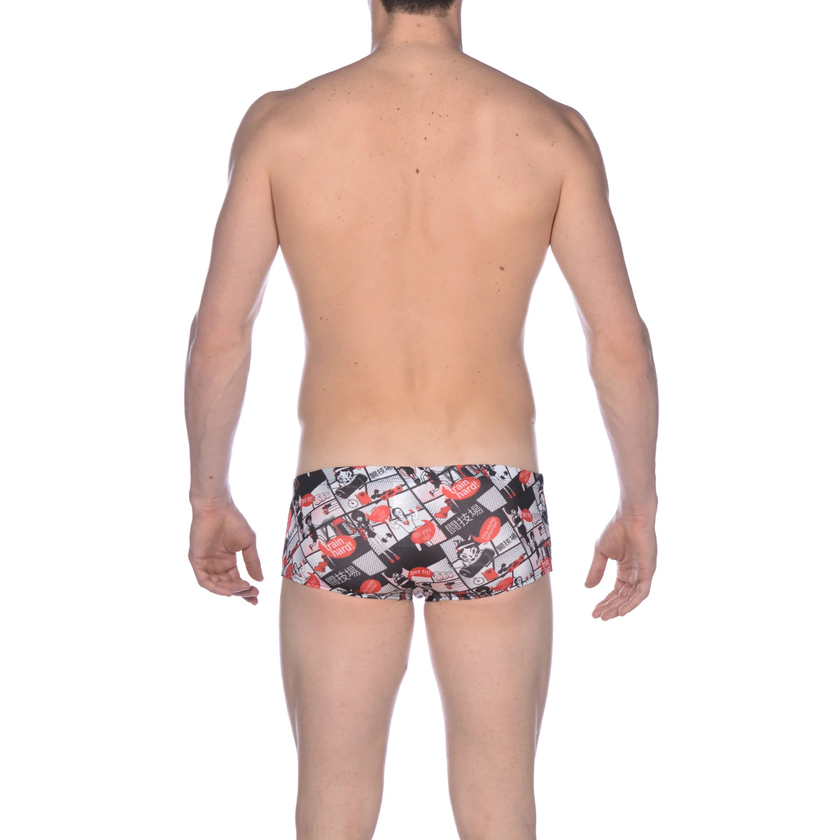 Arena Men Training Low Waist Swim Shorts Comics Race 17cm