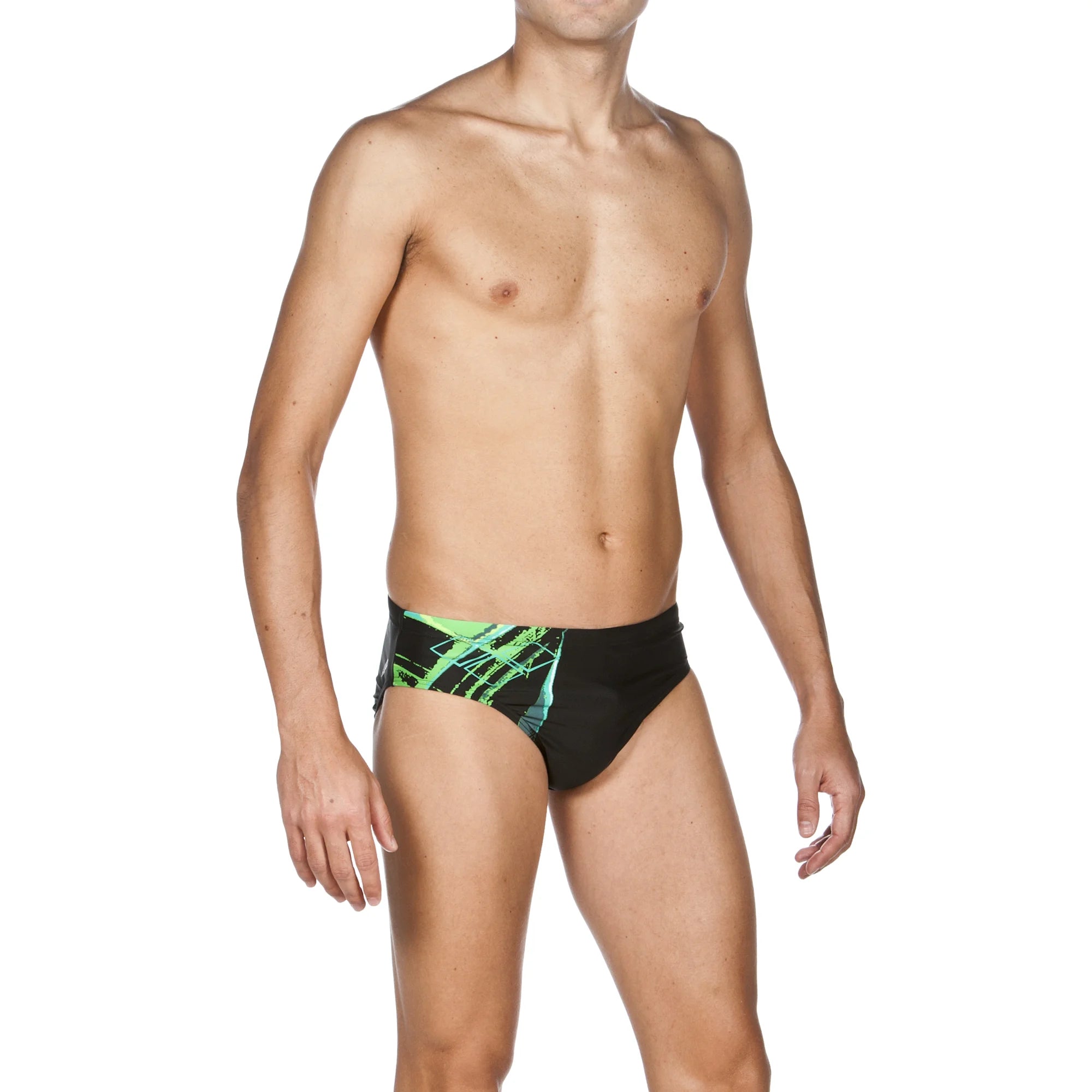 Arena Men Training Swim Briefs Backjump Black Leaf 7cm
