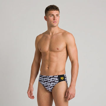 Arena Men Training Swim Briefs Batman Black White All Over Print 7cm