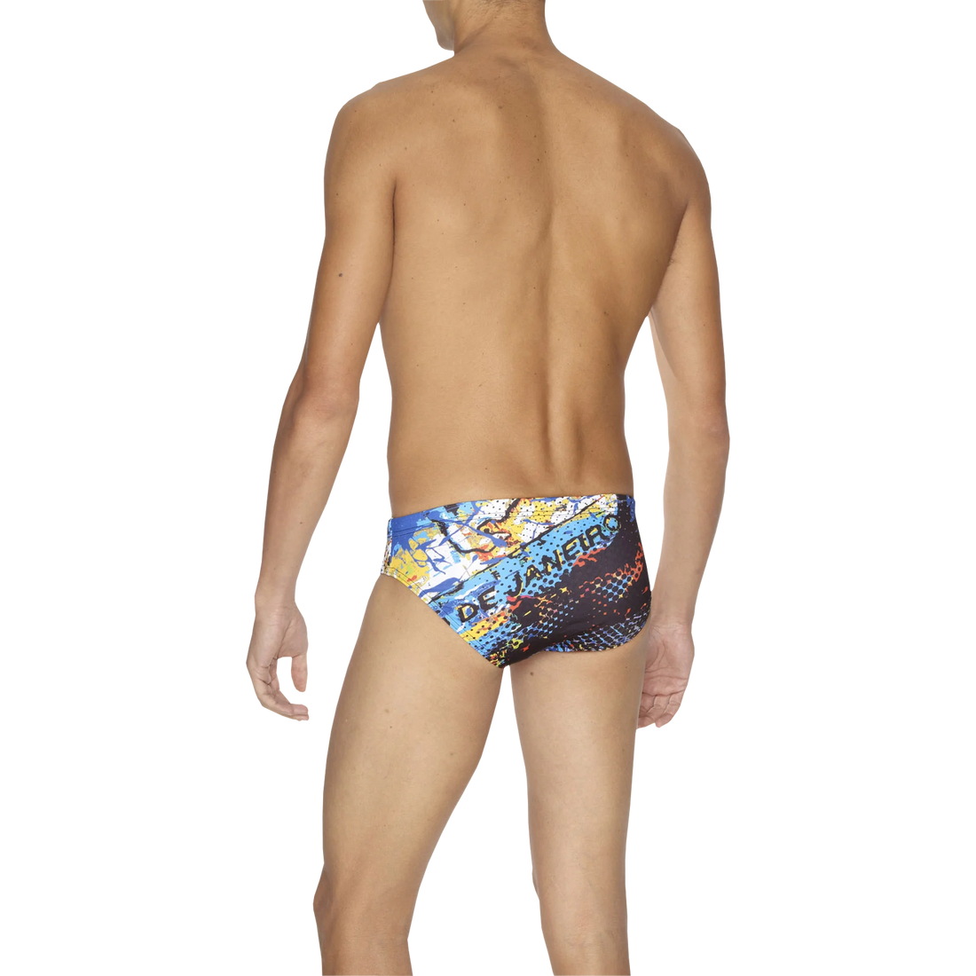 Arena Men Training Swim Briefs Carioca Black Multi 7cm
