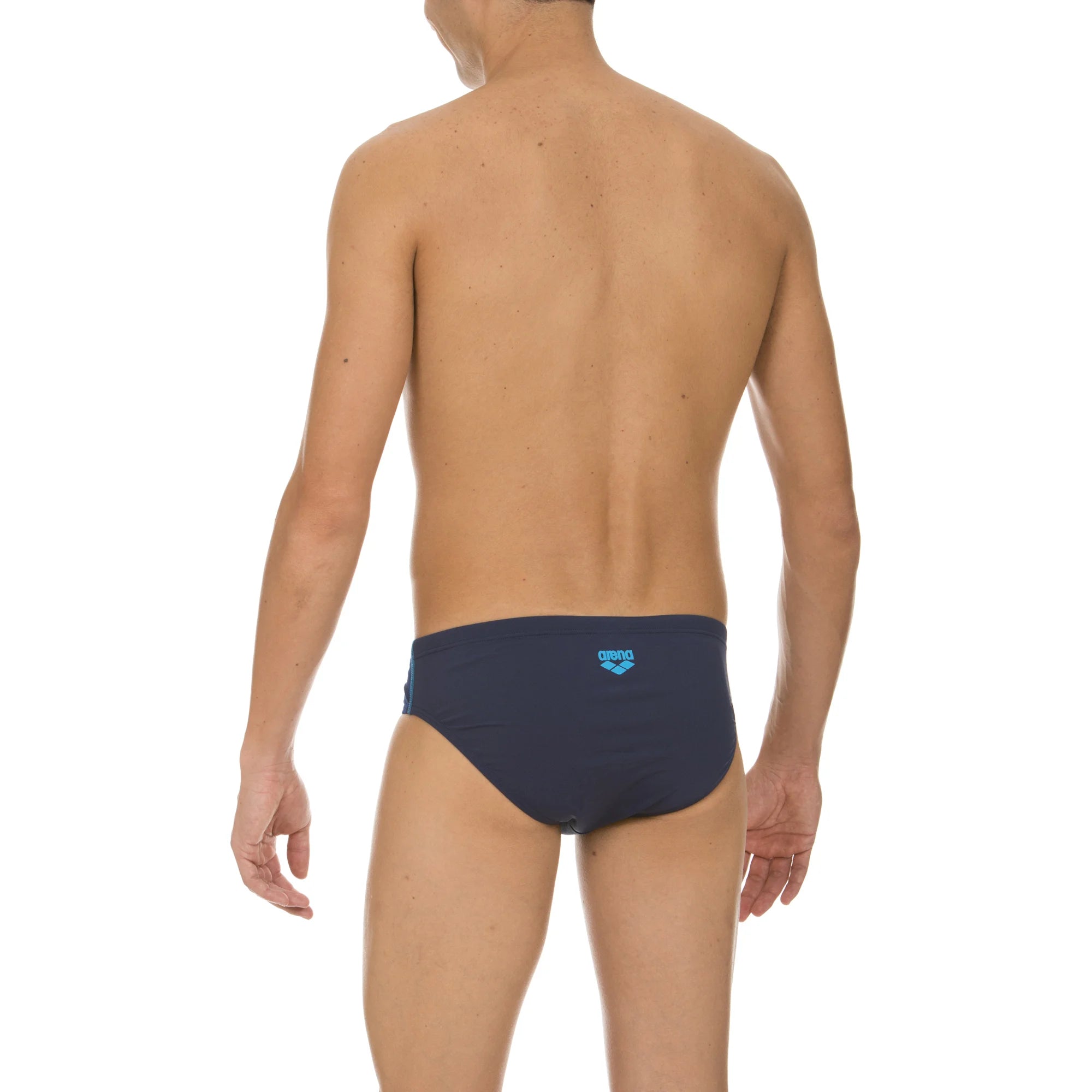 Arena Men Training Swim Briefs Compass Navy Turquoise 7cm