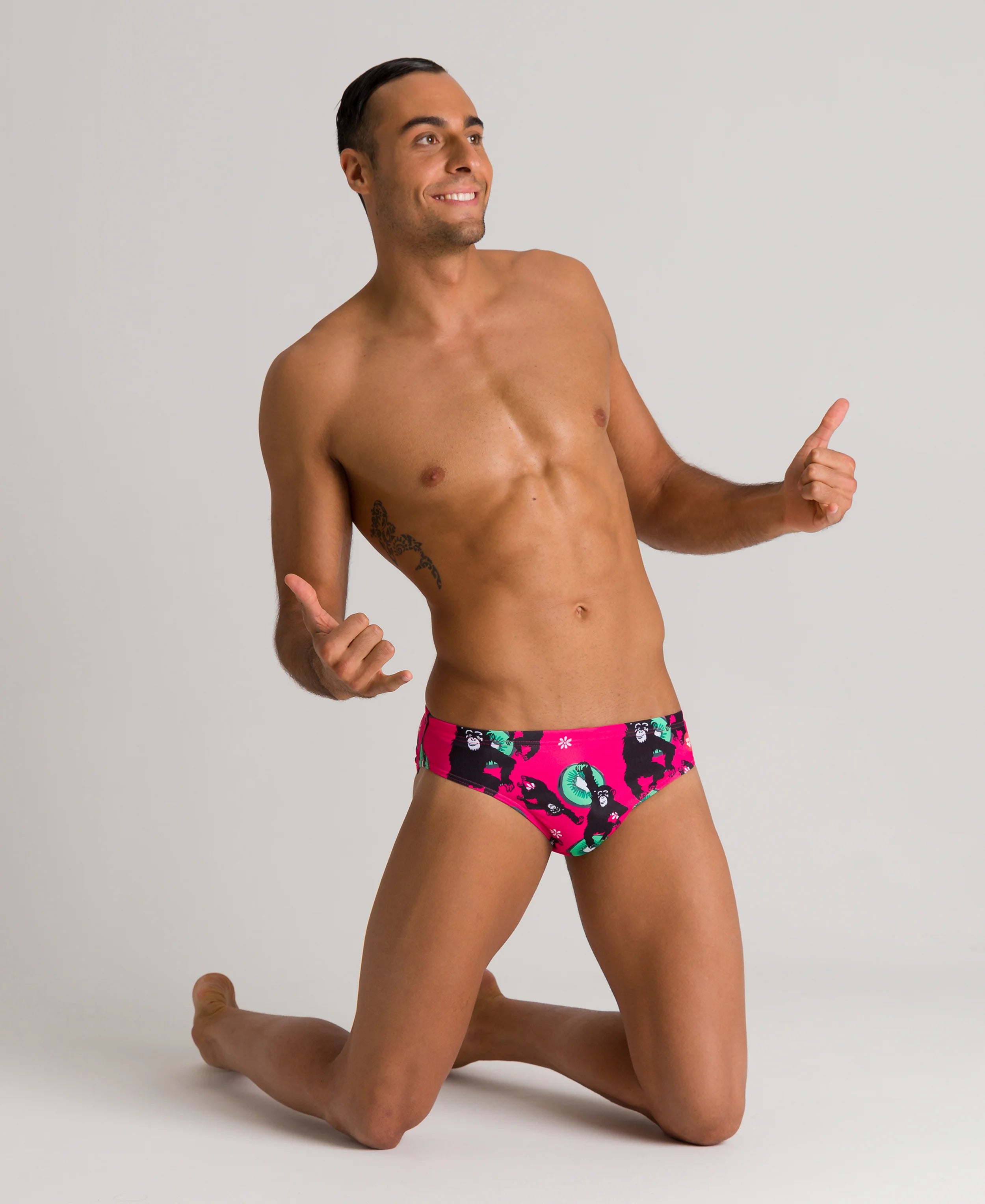 Arena Men Training Swim Briefs Crazy Monkeys 5.5cm