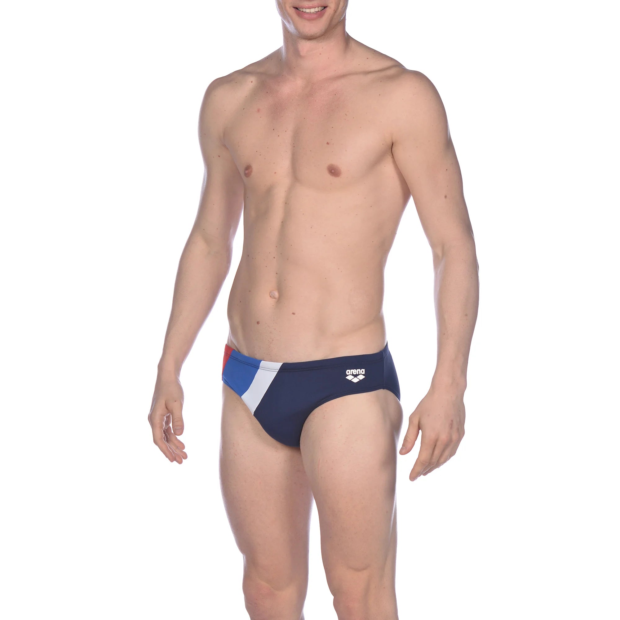 Arena Men Training Swim Briefs Diagonal Stripe 7cm