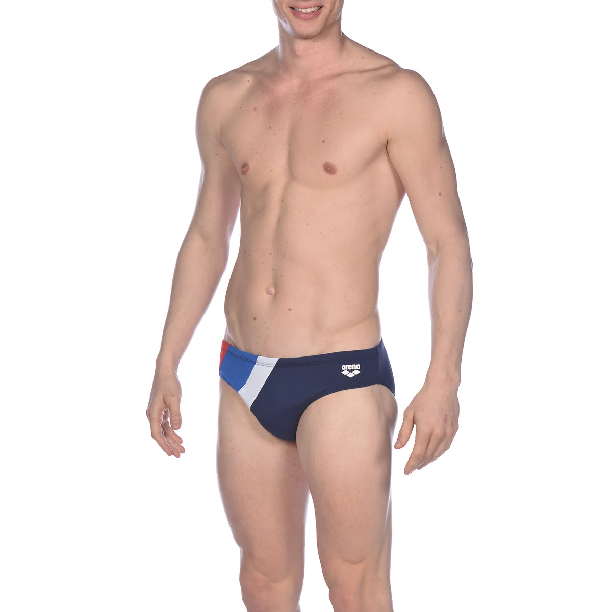Arena Men Training Swim Briefs Diagonal Stripe 7cm